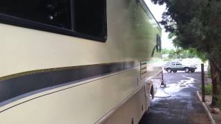 Zep floor polishwax on Rvs how to make a rv shine in half the time [upl. by Ellenohs]