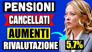 🔴 PENSIONI UFFICIALE 👉 CANCELLATI AUMENTI RIVALUTAZIONE 2024 57 LA CONFERMA ARRIVATA POCO FA💸 [upl. by Johanan535]