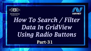 31  How To Search OR Filter Grid View By Using Radio Buttons In ASPNET Web Forms HindiUrdu [upl. by Fiden]