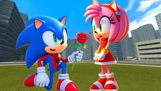 Funny Story  Poor SPIDERMAN SONIC Falls In Love With Rich AMY Sonic The Hedgehog 3 In Garys mod [upl. by Nirrat162]