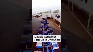 Backing Up Like a Boss Double Container PickUp in One Shot [upl. by Moule55]