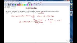 GATE 2014 ECE Maximum Quantization error of ADC [upl. by Lecrad167]