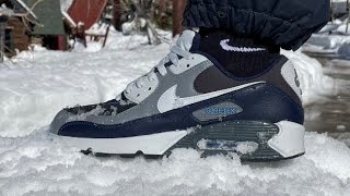 NIKE AIR MAX 90 “GORETEX” SNOW TEST [upl. by Atinnek]