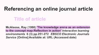 Harvard Referencing Part 6  Journals [upl. by Timothea]