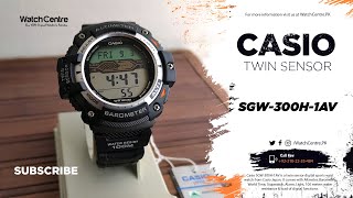 Casio SGW 300H 1AV Twin Sensor Altimeter  Barometer Digital Wrist Watch Video Review [upl. by Nitsud195]