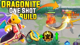 DRAGONITE NEW ONE SHOT KILL BUILD FOR OUTRAGE BEST DRAGONITE BUILD Pokemon unite [upl. by Rekrap884]