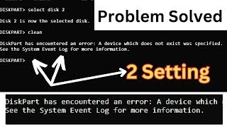 SOLVED  How To Fix DiskPart Has Encountered An Error  DiskPart has encountered an error [upl. by Lugo51]