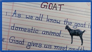 5 lines about goat in english5 lines essaygoat paragraph in english [upl. by Niemad]