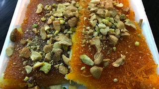 Knafeh künefe in Aqaba Jordania  best Middle Eastern dessert [upl. by Rehpotisrhc]