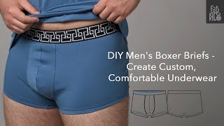 How to Sew Mens Boxer Briefs DIY Underwear Tutorial [upl. by Ariaet423]