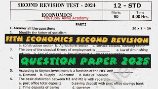 11th Economics Second Revision Question Paper 202511th Economics Second Revision Question Paper2025 [upl. by Oriel952]