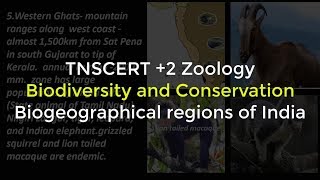 9Zoology  Biodiversity and Conservation  Biogeographical regions of india 2 [upl. by Salene]