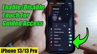 iPhone 1313 Pro How to EnableDisable Touch For Guided Access [upl. by Tabbatha714]