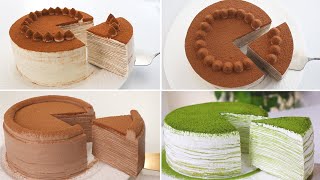 3 Delicious cakes without oven Melt in your mouth Tiramisu Chocolate Green tea [upl. by Nanyt]