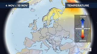 Monthly temperature forecast for Europe 21102024 [upl. by Ramat608]