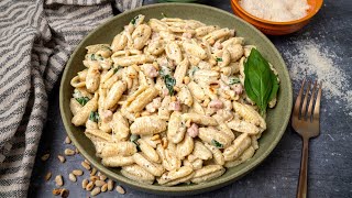 Gnocchetti Sardi with Pancetta and Pesto [upl. by Essie]