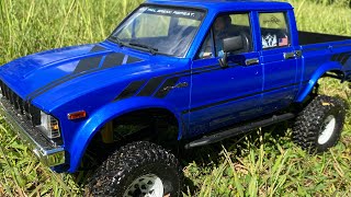 RC4WD Trailfinder II 110 Toyota Hilux on the trail crawling and trailing after morning rain [upl. by Jopa]