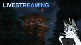 Sleeping in Mooncats Server  Minecraft Livestream [upl. by Salena]