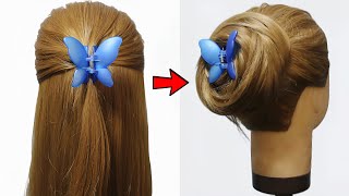 Easy Hairstyle With Claw Clip  Hairstyle For Ladies [upl. by Nylsej]