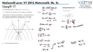 ‪Uppgift 17 Nationellt prov VT 2015 Matematik 2b 2c‬ [upl. by Sherburne]