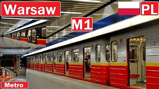 WARSAW METRO M1 Metro Warszawskie M1 2022 4K [upl. by Earas]