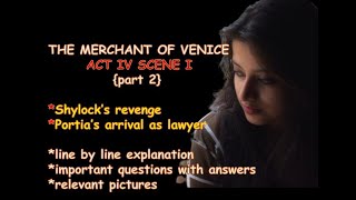 Merchant of Venice Act 4 scene 1 Part 2  Explained in English and Hindi  Important questions [upl. by Ennayt]