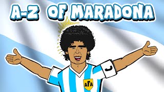 📕DIEGO MARADONA AZ📘 Goals Hand of God Goal of the Century Highlights 1986 Mexico [upl. by Animrelliug]