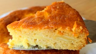 el postre más RICO Y FÁCIL en 5 minutos  con 3 manzanas y 2 huevos 🍎Tarta de Manzana🍏 [upl. by Einiffit]