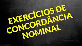 📌 Exercícios de Concordância NominalProf Alda [upl. by Krever36]