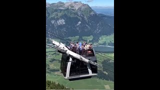 Stanserhorn CabriO  teleférico conversivel na Suíça [upl. by Airdnna]