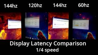 Latency comparison 60hz vs 120hz vs 144hz [upl. by Christie258]