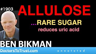 BEN BIKMAN u4  ALLULOSE …RARE SUGAR reduces uric acid [upl. by Nommad946]