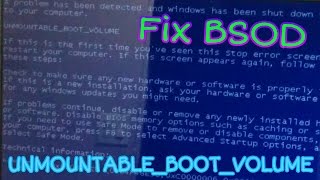 How to fix Windows XP BSOD UNMOUNTABLEBOOTVOLUME [upl. by Nuahsad777]