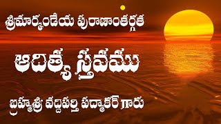 ADITYA STAVAM WITH TELUGU LYRICS bhakthi raagam [upl. by Einafets]