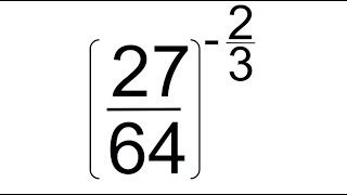 HALLA EL VALOR DE LA POTENCIA FRACCIONARIA Y EXPONENTE NEGATIVO Matemáticas Básicas [upl. by Elleoj]