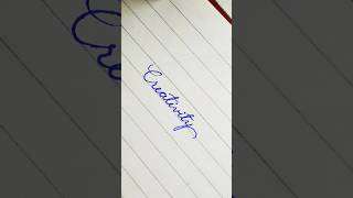 Creativity cursive writing  practice of cursive handwriting shorts handwriting amazingfacts [upl. by Narbig716]