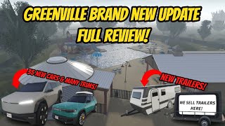 Greenville Wisc Roblox l HUGE UPDATE CARS TRAILERS BUILDINGS  Full Review [upl. by Nahtan56]