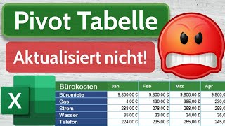 Pivot Tabelle aktualisiert nicht [upl. by Barboza]