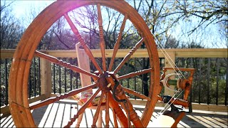 Canadian Production Spinning Wheel with Cast Iron Parts Beccas Yarns [upl. by Deroo]