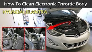 How To Clean Electronic Throttle Body  Hyundai Elantra  Santa Fe  Sonata  Tucson  Genesis Coupe [upl. by Elleynad]