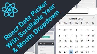 ReactJS Projects Adding Calendar with Scrollable Year and Month Dropdown in React Date Picker [upl. by Treve]