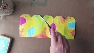 Watercolour Fun with Dye Inks and PeelOff Stickers [upl. by Eanil]