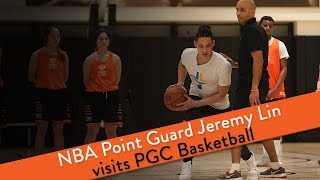 NBA Point Guard Jeremy Lin visits PGC Basketball [upl. by Rotkiv336]