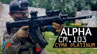 CM103 AK ALPHA CQB Rampage  CYMA Platinum [upl. by Aneek841]