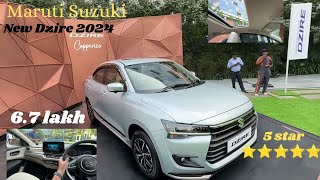 New Maruti Suzuki Dzire 2024 5 star ⭐ safety launched 67lakh [upl. by Atikcir]