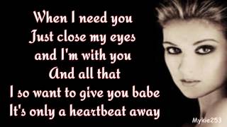 Celine Dion  When I Need You lyrics 90s Throwback [upl. by Chapel]