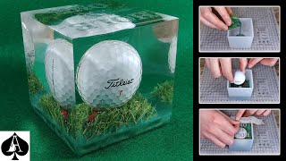 How to Make a HoleinOne Golf Ball Trophy Paperweight Cube from Epoxy Resin  DIY  Tutorial [upl. by Loomis]