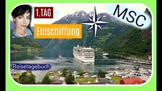 MSC KREUZFAHRT NORWEGISCHE FJORDE  TAG 1  DOKU  Schiff  Urlaub [upl. by Alane]