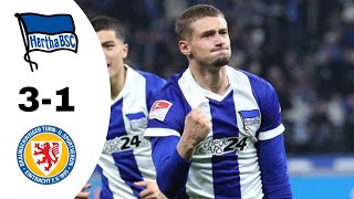 Hertha BSC VS Eintracht Braunschweig 31 Highlights  Bundesliga 20242025 [upl. by Barcus273]