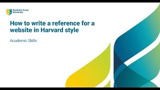 How to write a reference for a website using Harvard referencing style [upl. by Vassili]